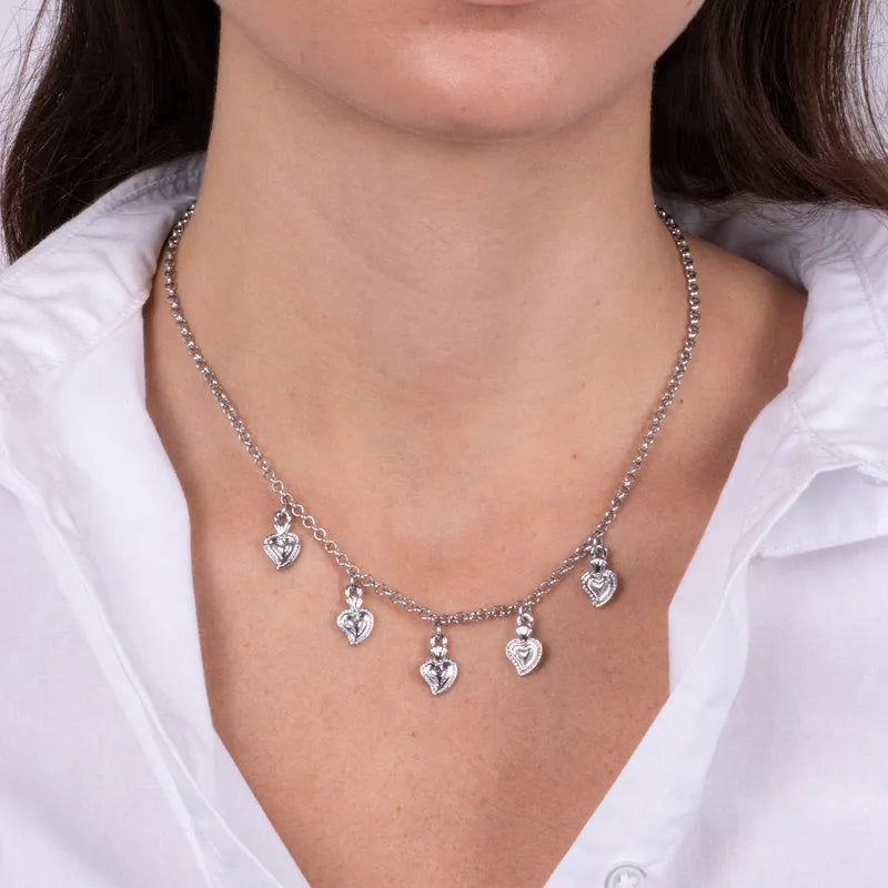 Collana con cuori sacri napoletani | regali portafortuna | BYSIMON