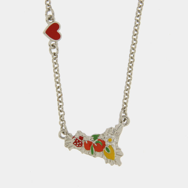 Collana in Metallo con sicilia - BYSIMON gioielli
