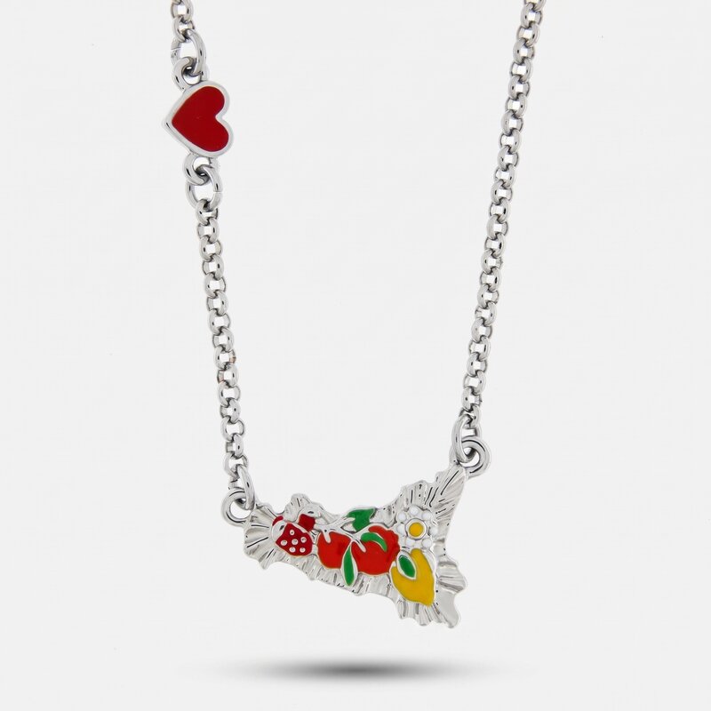 Collana in Metallo con sicilia - BYSIMON gioielli