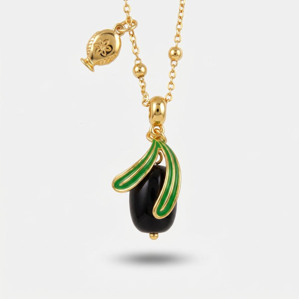 Collana Pumo Pugliese e Oliva in Metallo Placcato Oro | I Love Apulia - BYSIMON gioielli