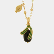 Collana in Metallo con oliva e foglie e piccolo pumo