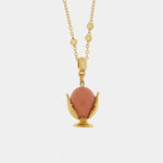 Collana in Metallo con pumo rosa - BYSIMON gioielli