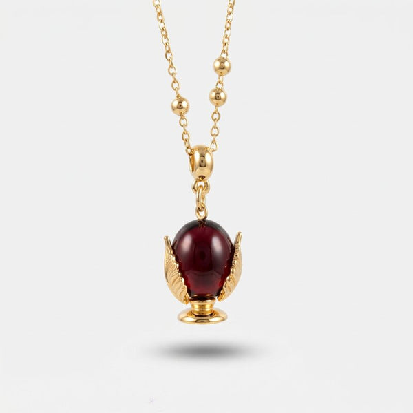 Collana in Metallo con pumo viola - BYSIMON gioielli