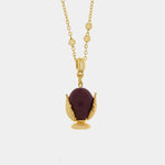 Collana in Metallo con pumo viola - BYSIMON gioielli