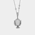 Collana in Metallo con pumo placcato argento - BYSIMON gioielli