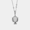Collana in Metallo con pumo placcato argento