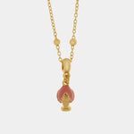 Collana in Metallo con pumo rosa - BYSIMON gioielli