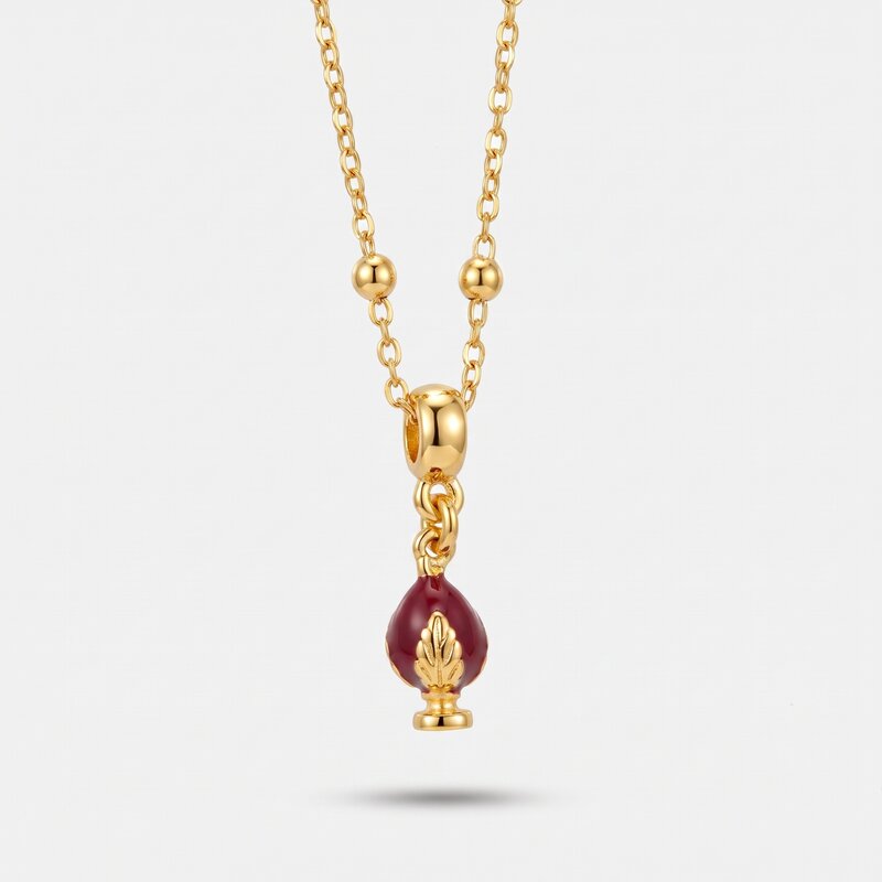 Collana in Metallo con pumo viola - BYSIMON gioielli