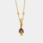 Collana in Metallo con pumo viola - BYSIMON gioielli