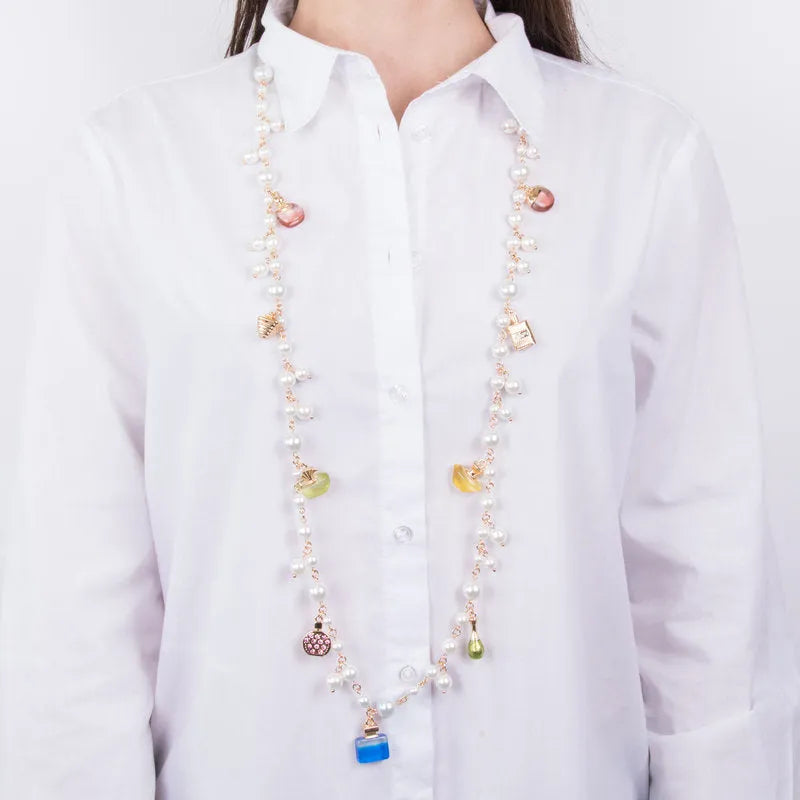 Collana in Metallo con perle e profumi