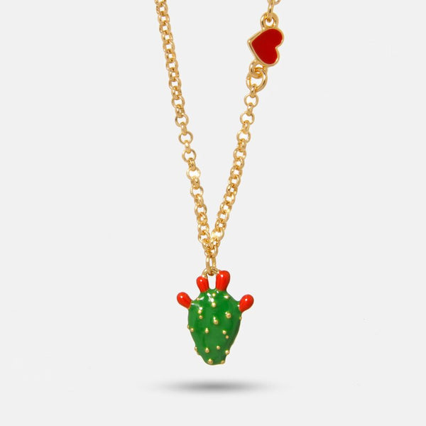 Collana in Metallo con cactus - BYSIMON gioielli