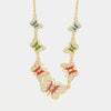 Collana in Metallo con farfalle bianche colorate