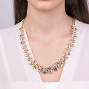 Collana in Metallo con cristalli colorati