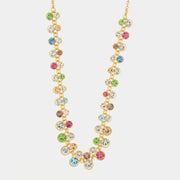 Collana in Metallo con cristalli colorati