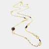 Collana in Metallo con cristalli viola