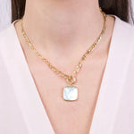 Collana in Metallo con pietra naturale turchese