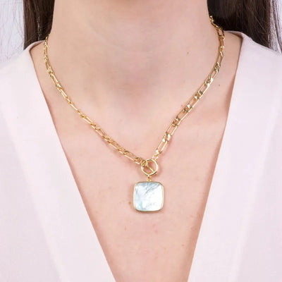 Collana in Metallo con pietra naturale turchese