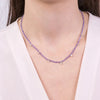 Collana in Metallo con pietre viola e zirconi