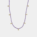 Collana in Metallo con pietre viola e zirconi