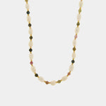 Collana in Metallo con perle e pietre naturali colorate