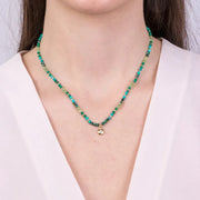 Collana in Metallo con pietre verdi