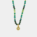 Collana in Metallo con pietre verdi