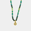 Collana in Metallo con pietre verdi
