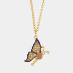 Collana in Metallo con farfalla blu SICILY - gioiello BySimon