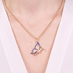 Collana in Metallo con farfalla blu SICILY - gioiello BySimon