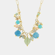 Collana in Metallo con cristalli in colori pastello