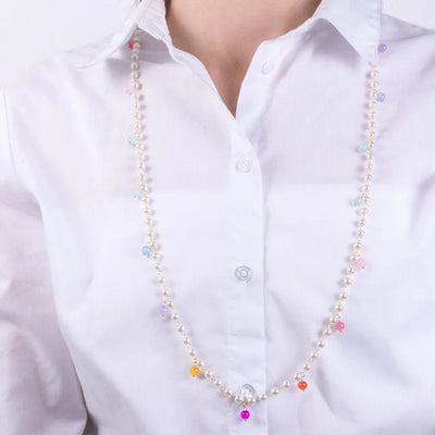 Collana in Metallo con perline e cristalli colorati - BYSIMON gioielli
