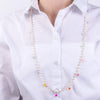 Collana in Metallo con perline e cristalli colorati - BYSIMON gioielli