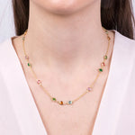 Collana in Metallo con cristalli colorati - BYSIMON gioielli