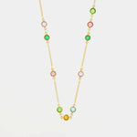 Collana in Metallo con cristalli colorati - BYSIMON gioielli