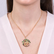 Collana in Metallo con albero e peperoncini