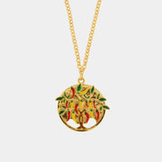 Collana in Metallo con albero e peperoncini