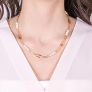 Collana in Metallo con perline e cristalli