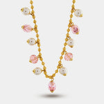 Collana in Metallo con cristalli e perle sintetiche - BYSIMON gioielli