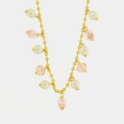 Collana in Metallo con cristalli e perle sintetiche