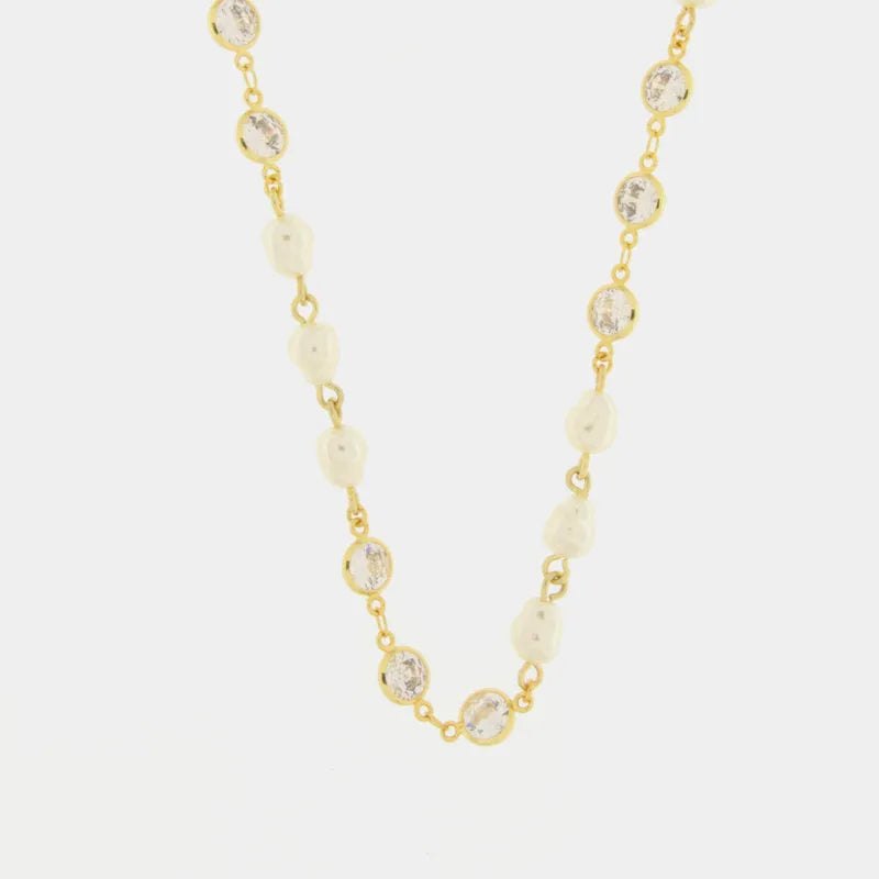 Collana in Metallo con perline e cristalli - BYSIMON gioielli