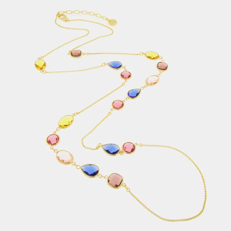 Collana in Metallo con cristalli multicolor - BYSIMON gioielli