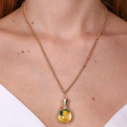 Collana in Metallo con bottiglina e limoni