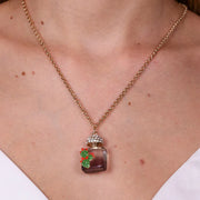 Collana in Metallo con bottiglina e cactus