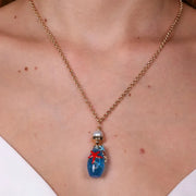 Collana in Metallo con bottiglina ovale e stelle marine