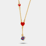 Collana in Metallo con cuore e dado  pendente - BYSIMON gioielli