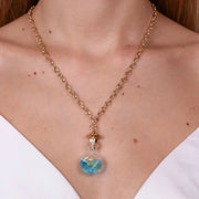 Collana in Metallo con  bottiglina , stella e pesciolino