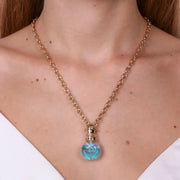 Collana in Metallo con bottiglina e stella marina pendente