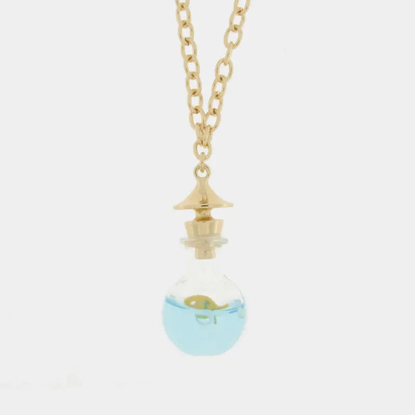 Collana in Metallo con bottiglina e pesciolino