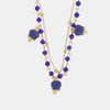 Collana in Metallo con campanelle blu multifilo