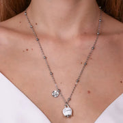 Collana in Metallo con campanella bianca scritta capri